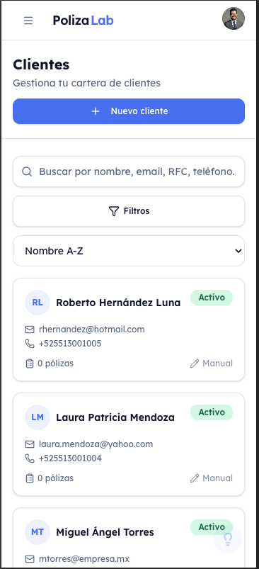 Clientes organizados