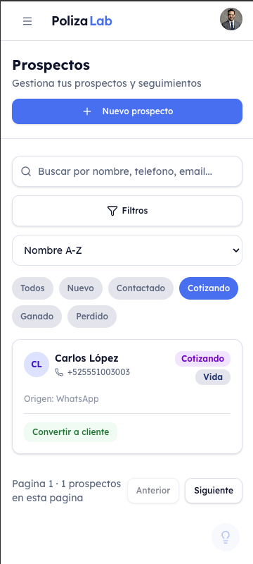De prospecto a cliente